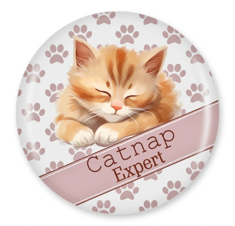 Catnap Expert 58mm Pinback Button