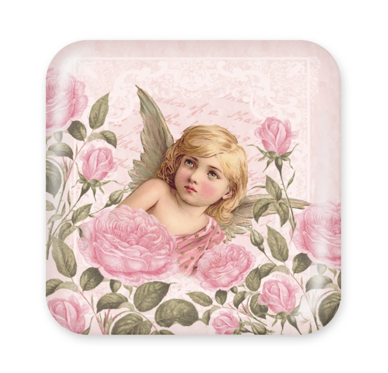 Angelic Pink 50mm Square Magnet