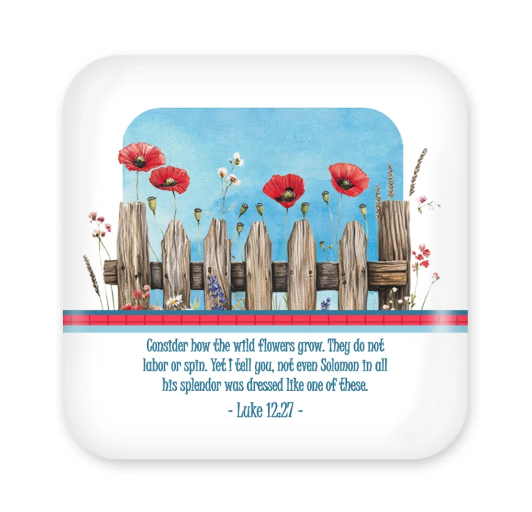 Wildflowers 50mm Square Magnet