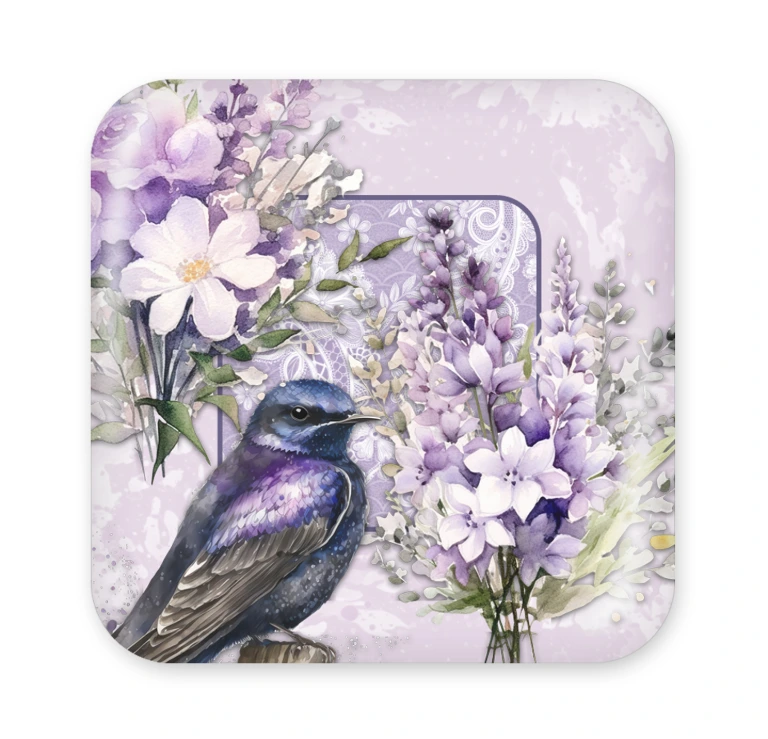 Purple Martin 50mm Square Magnet